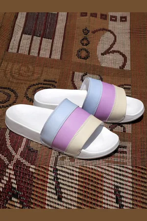 DEAS Women Striped Quick Drying Color Changing Sliders