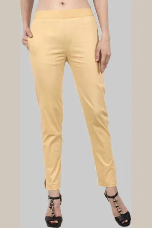 Popwings Women Mid-Rise Stretchable Cigarette Trousers
