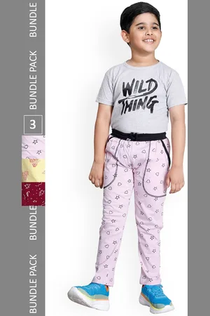 IndiWeaves Boys Pack of 3 Floral Printed Cotton Track Pants