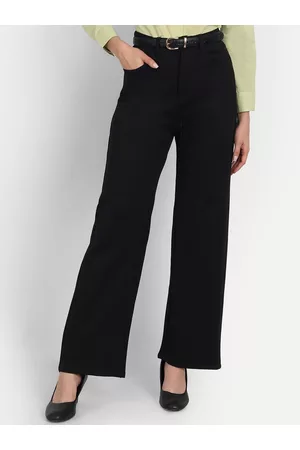 Broadstar Women High-Rise Smart Wide Leg Formal Trousers