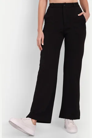 Broadstar Women Smart Loose Fit High-Rise Parallel Trousers