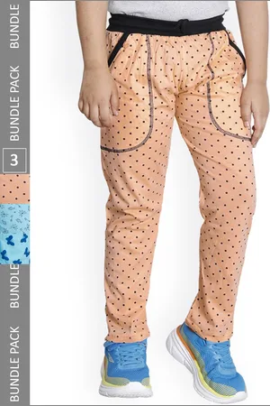 IndiWeaves Boys Pack Of 3 Printed Cotton Track Pants