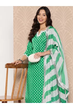 Varanga Bandhani Printed Sequinned Kurta with Palazzos & Dupatta