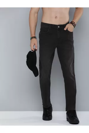 VOI Jeans Mens Indigo Mid Rise Track Cropped Skinny : Amazon.in: Fashion