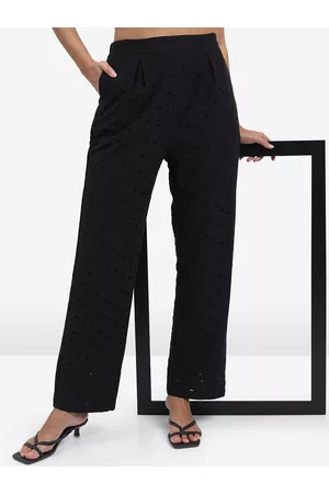 Ketch Women Self Design Regular Fit Trousers