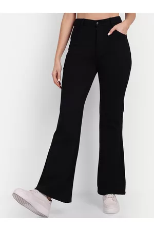 Broadstar Women High-Rise Smart Flared Bootcut Trousers