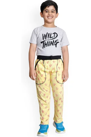 IndiWeaves Boys Pack Of 2 Printed Cotton Mid-Rise Track Pants