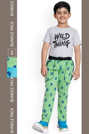 IndiWeaves Boys Pack Of 2 Graphic Printed Track Pants