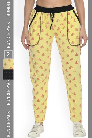 IndiWeaves Women Pack Of 2 Printed Cotton Track Pants