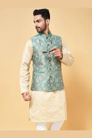 Pantaloons Floral Woven Design Nehru Jacket