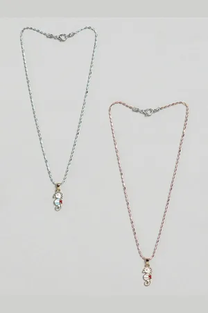 EL REGALO Girls Set Of 2 Necklace