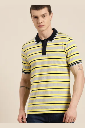 Moda Rapido Men Striped Polo Collar T-shirt