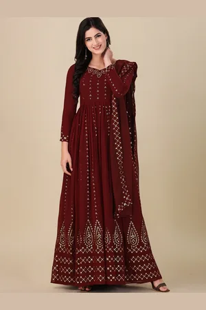 Ethnic Yard Embroidered Semi-Stitched Dress Material