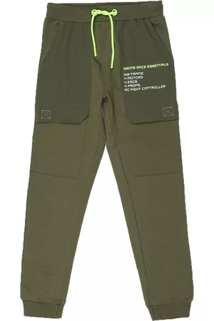Provogue Boys Typography Printed Mid-Rise Joggers