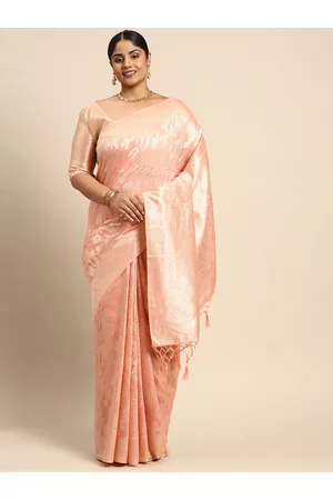 Sztori Woven Design Floral Zari Banarasi Saree
