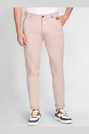 Arrow Men Skinny Fit Low-Rise Chinos Trousers