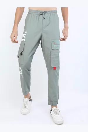 Ketch Men Grey Cargos Trousers