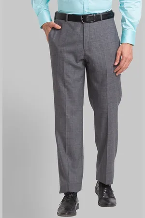 Park Avenue Men Textured Mid-Rise Formal Trousers