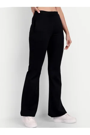 Broadstar Women High-Rise Relaxed Straight Leg Flared Bootcut Trousers
