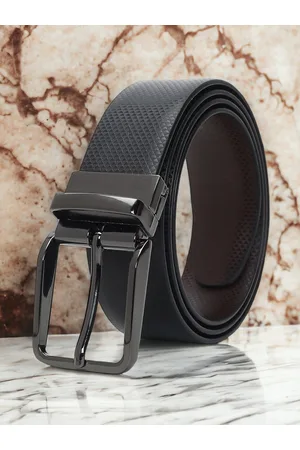CRUSSET Men Textured Reversible Formal Belt
