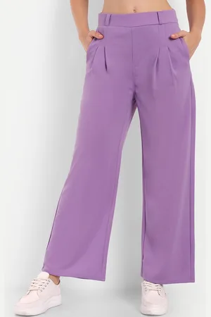 Broadstar Women Smart Loose Fit High-Rise Wide Leg Trousers