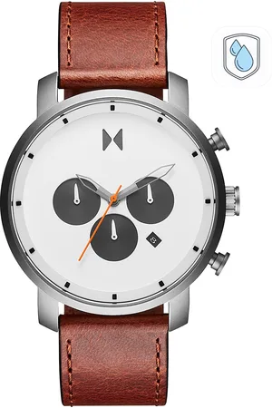 MVMT Men White Leather Analogue Watch 28000011-D