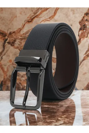 CRUSSET Men Leather Reversible Formal Belt