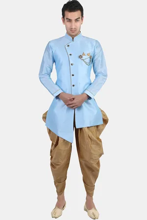 Avaeta Dupion Silk Sherwani With Patiyala Set