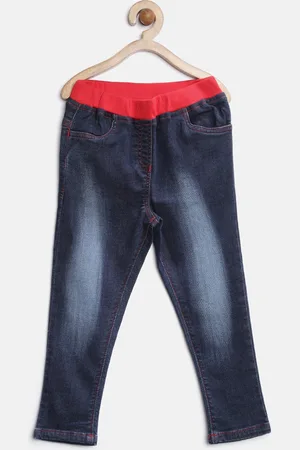 StyleStone Girls Navy Washed Jeans