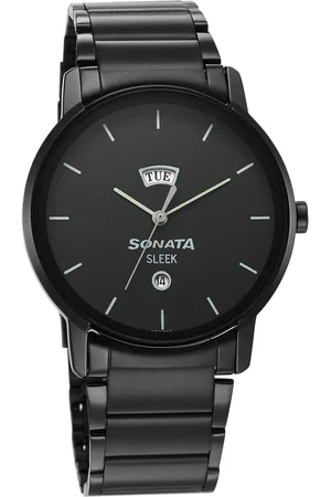 Sonata Men Dial & Stainless Steel Bracelet Style Straps Analogue Watch 7147NM01