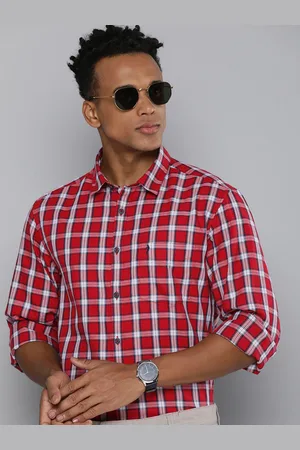 Indian Terrain Men Pure Cotton Slim Fit Tartan Checks Formal Shirt