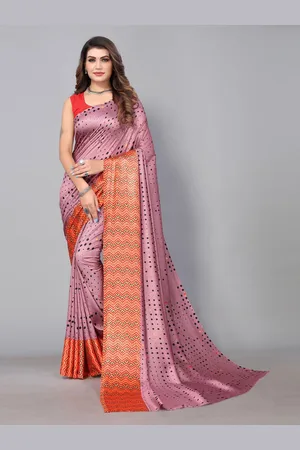 HRITIKA Geometric Printed Pure Georgette Saree