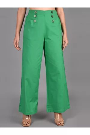 Khaki Green Wide Leg Denim Jeans | Parallel – motelrocks-com-us