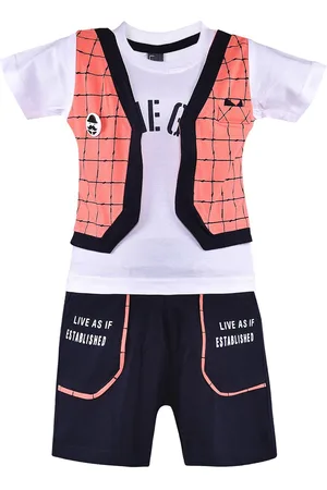 Wish Karo Infants Boys Printed T-shirt With Shorts