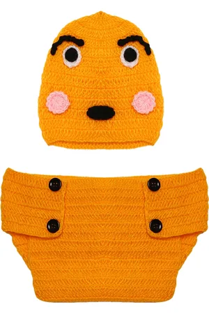 CHUTPUT Unisex Orange Self Design Beanie