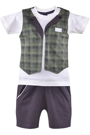 Wish Karo Boys T-Shirt With Shorts & Waistcoat