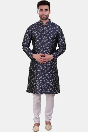 Avaeta Floral Printed Mandarin Collar Kurta With Pyjamas