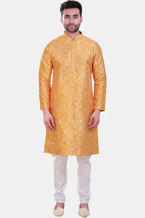 Avaeta Floral Printed Mandarin Collar Kurta With Pyjamas