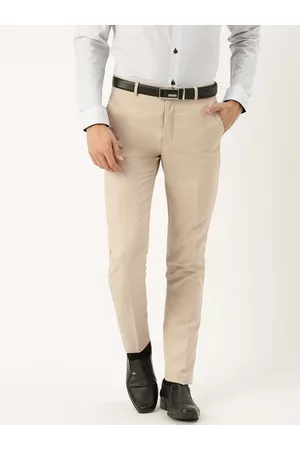 Buy John Players Men Grey Slim Fit FlatFront Trousers on Myntra   PaisaWapascom