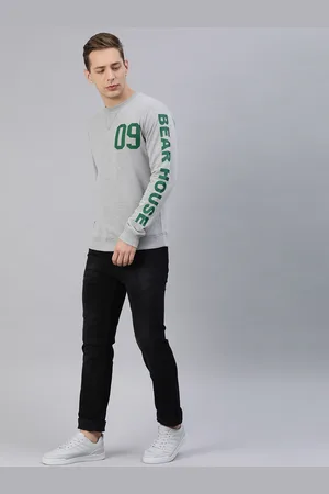 The Bear House Men Grey Printed Sweatshirt