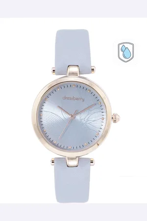 DressBerry Women Blue Printed Dial & Blue Leather Straps Analogue Watch AW21-1D