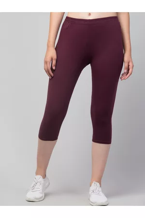 Apraa & Parma Clothing Women Skinny Fit Pure Cotton Sports Capris