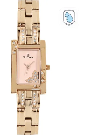 Titan Women Rose Gold-Toned Dial Watch 9716WM01J