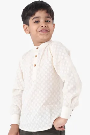 Jilmil Boys Opaque Printed Cotton Casual Shirt