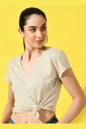 CHARMGAL V-Neck Cotton T-Shirt