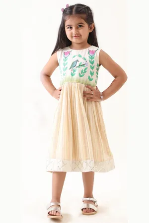 Jilmil Girls Graphic Printed Cinched Waist Fit & Flare Dress