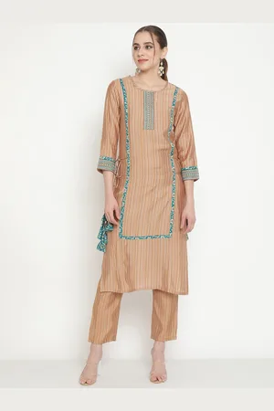 BE INDI Women Ethnic Motifs Printed Straight Kurta Set with Trouser