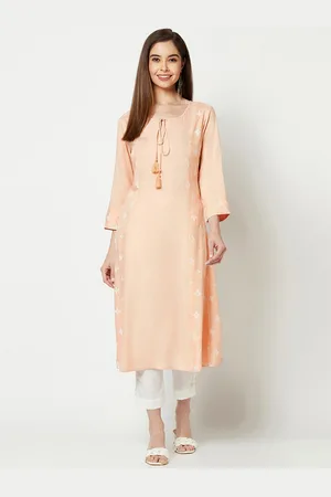 IMARA Ethnic Motifs Embroidered Tie-Ups Detailed Kurta