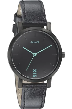Sonata Women Play Collection Leather Straps Analogue Watch NR8164NL01