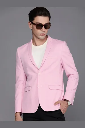 Louis Philippe Men Pure Cotton Super Slim Fit Single-Breasted Casual Blazer